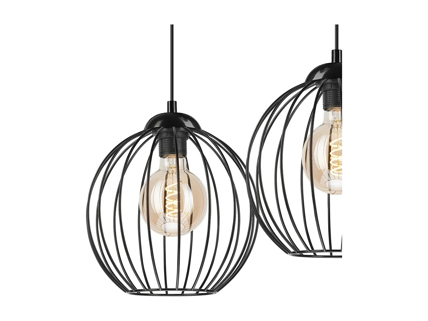 Candeeiro Suspenso Zoya, Preto, 55x24x100 cm, Seven Design