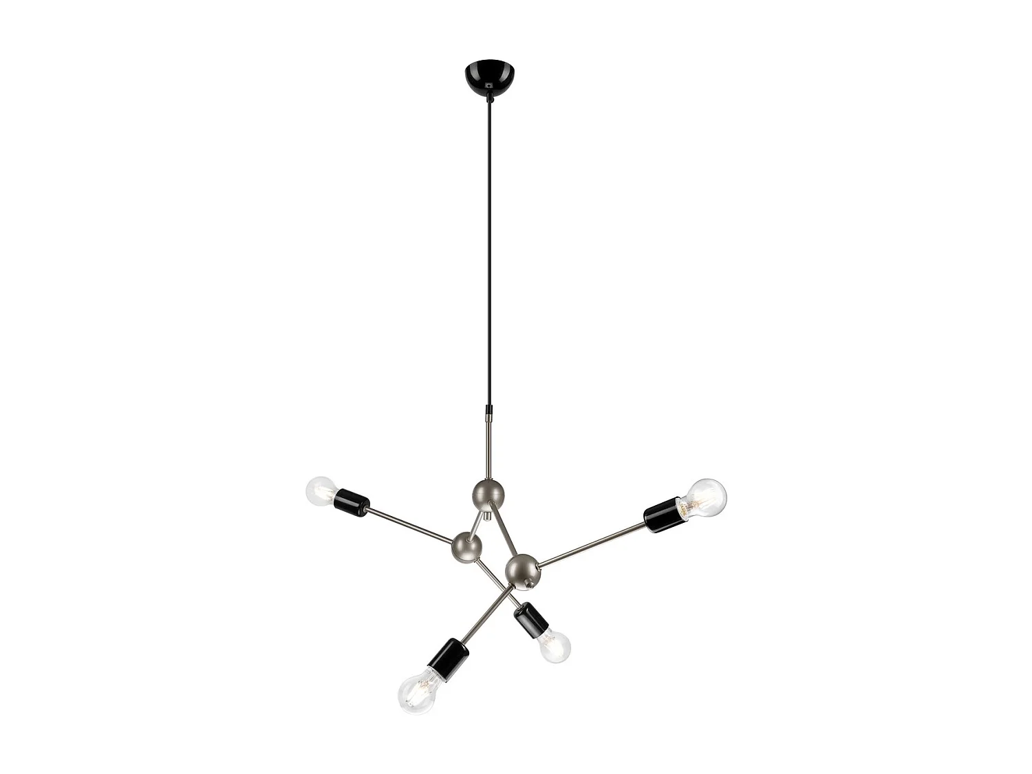 Hanglamp Alessia, Zwart, 120x82x5 cm, Seven Design