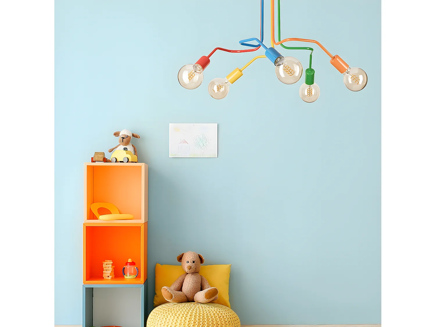 Suspension Damiano, Multicouleur, 40x59x59 cm, EPIKASA