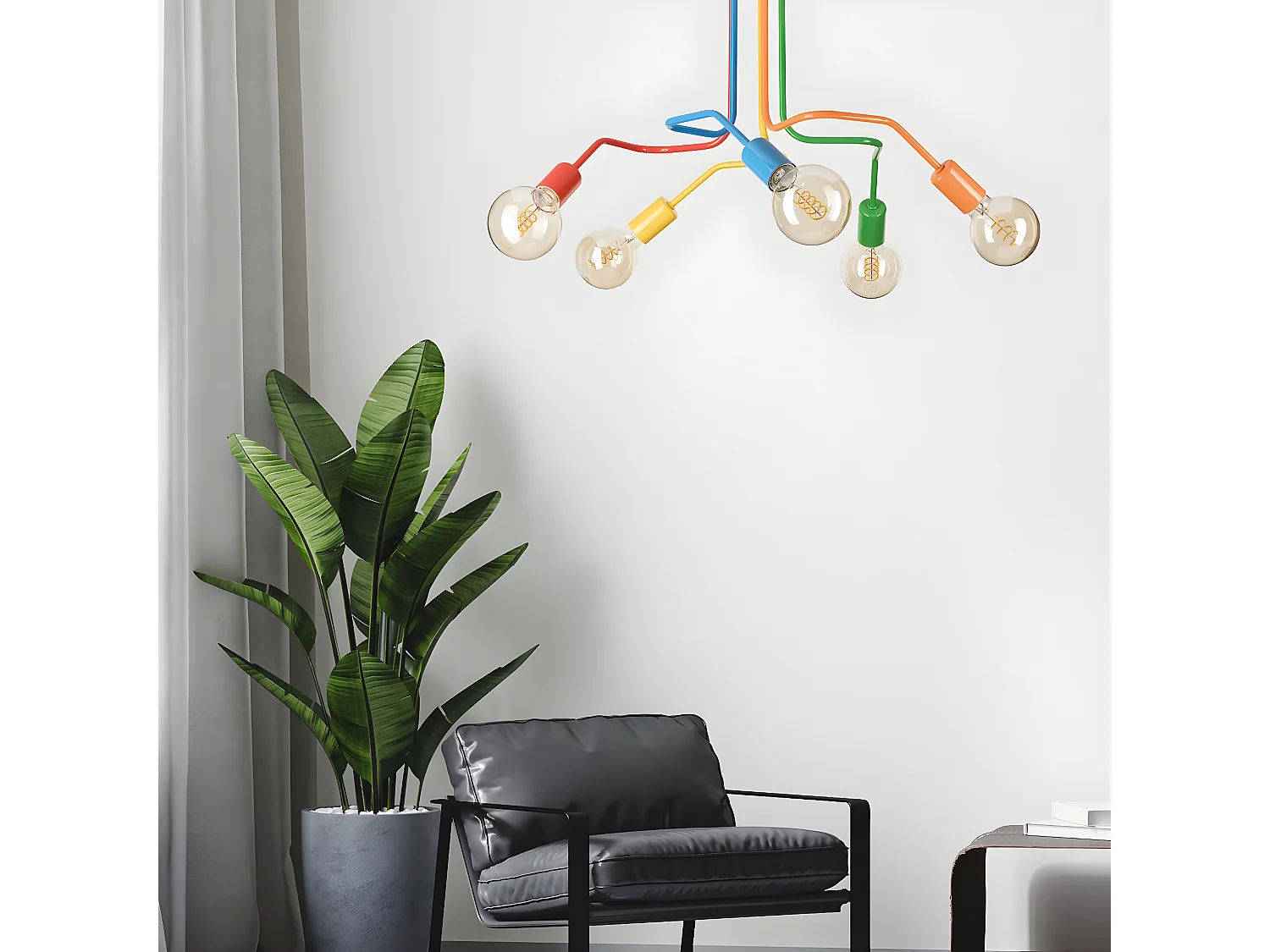 Suspension Damiano, Multicouleur, 40x59x59 cm, EPIKASA