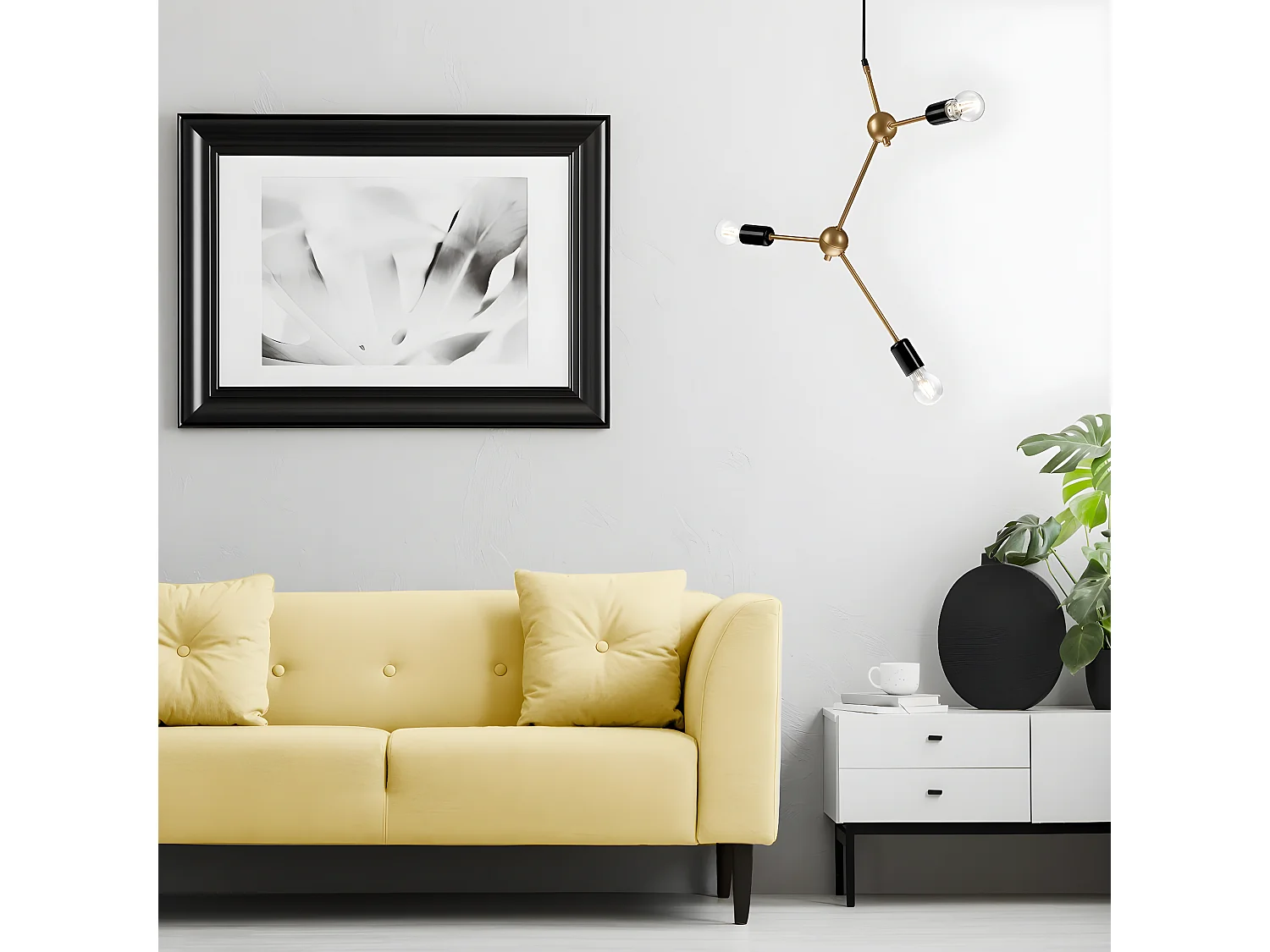 Lampa Wisząca Alessia, Złoto, 128x63x5 cm, Seven Design