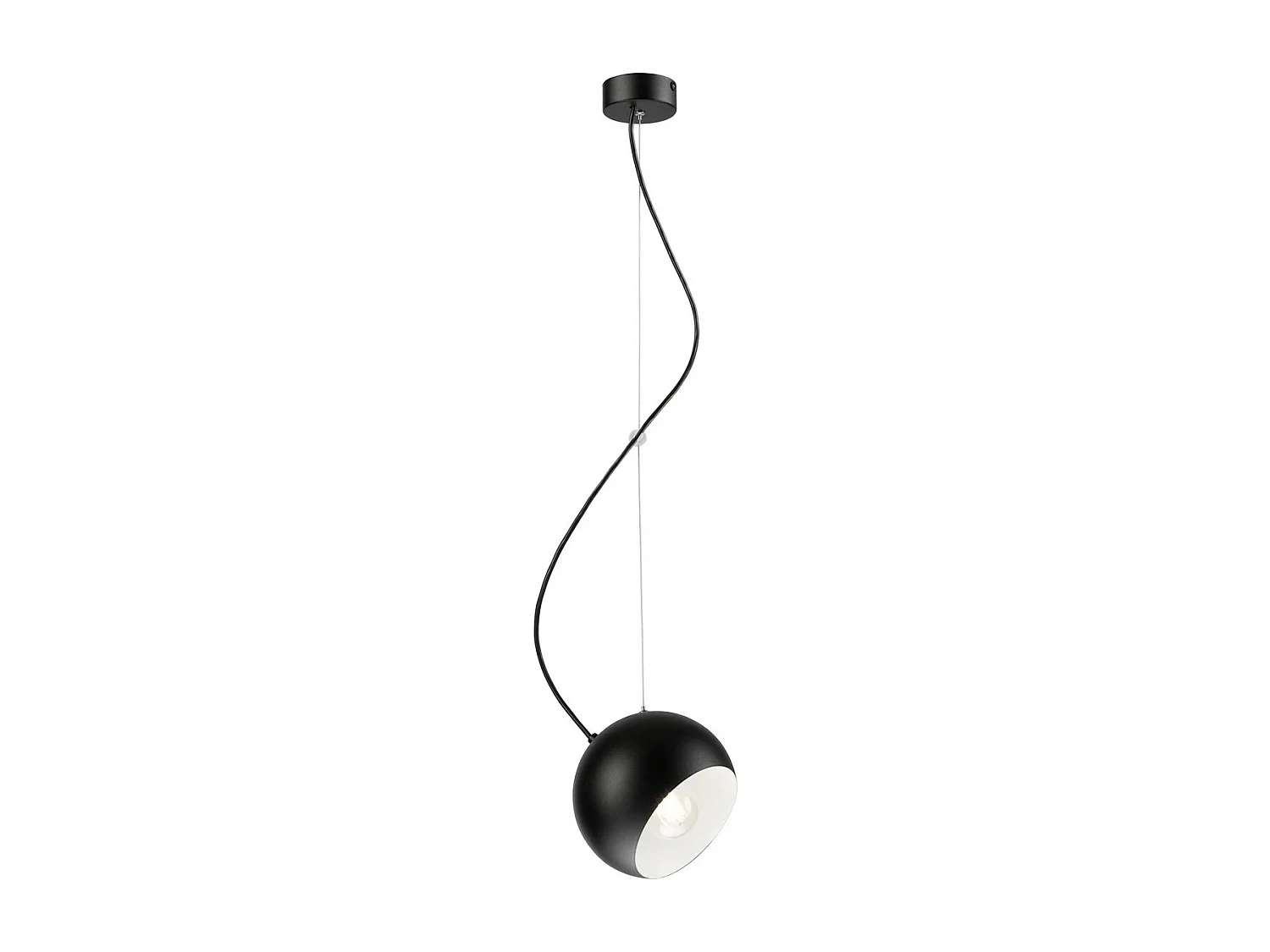 Hanglamp Inez, Zwart, 85x17x17 cm, Seven Design