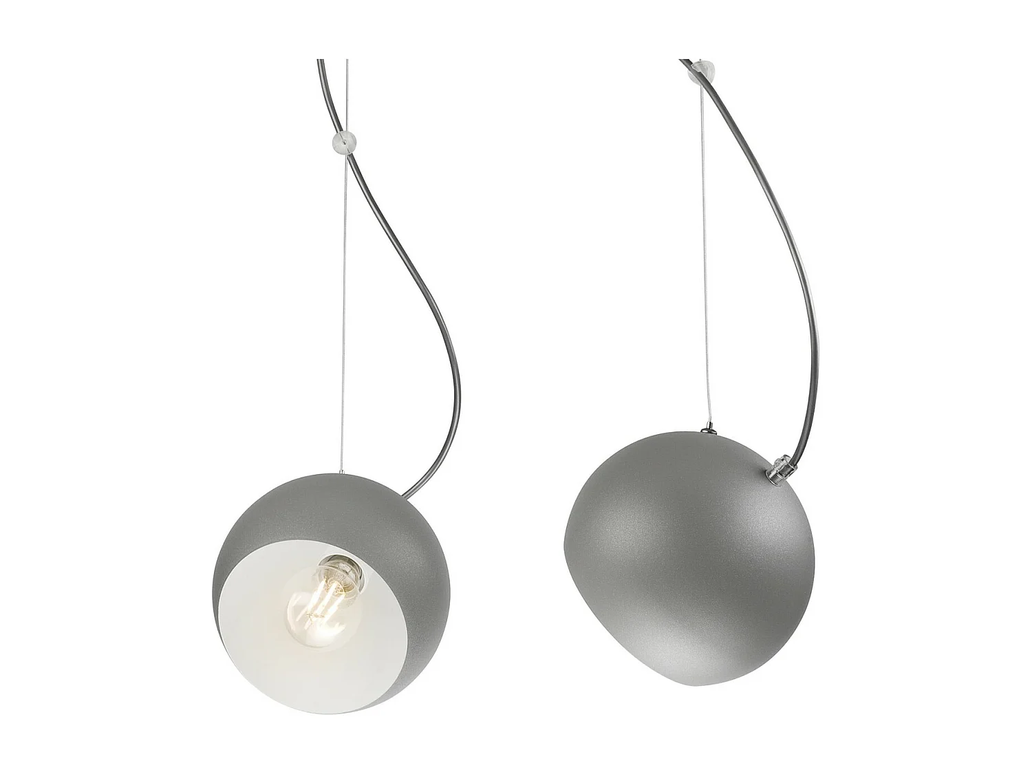 Candeeiro Suspenso Inez, Prata, 79x45x17 cm, Seven Design