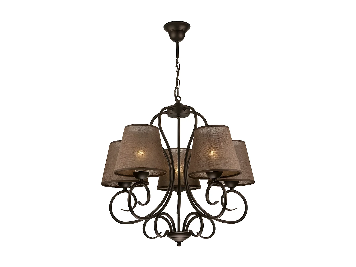 Hanglamp Lorenzo, Bruin, 75x55x55 cm, EPIKASA