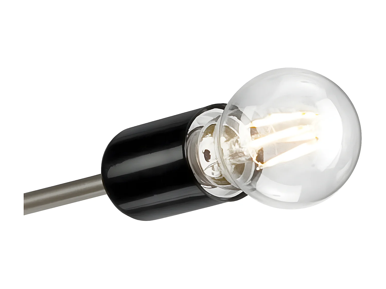 Lampada a Sospensione Alessia, Nero, 128x63x5 cm, Seven Design