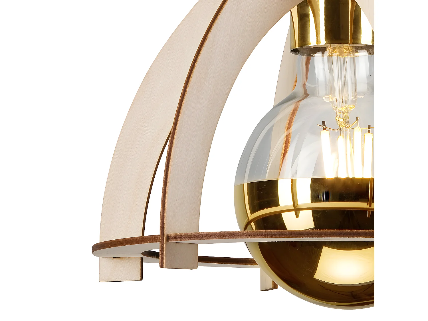 Candeeiro de Teto Lando, Castanho, 21x21x25 cm, Seven Design