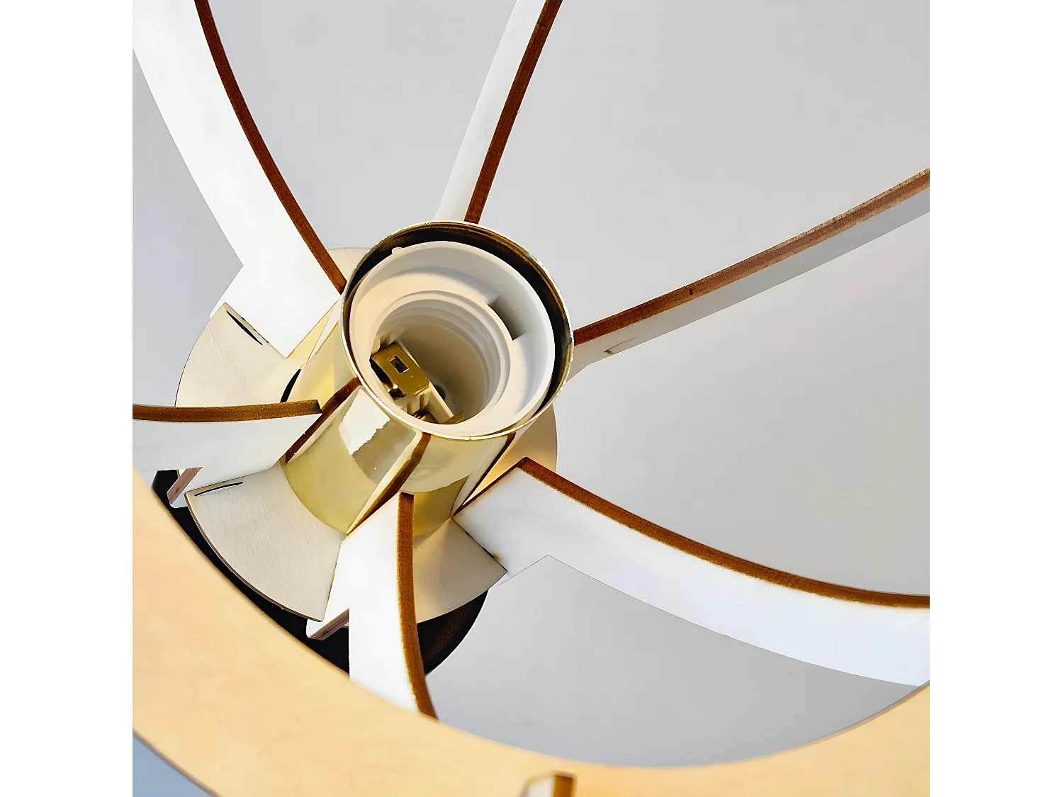 Candeeiro de Teto Lando, Castanho, 21x21x25 cm, Seven Design