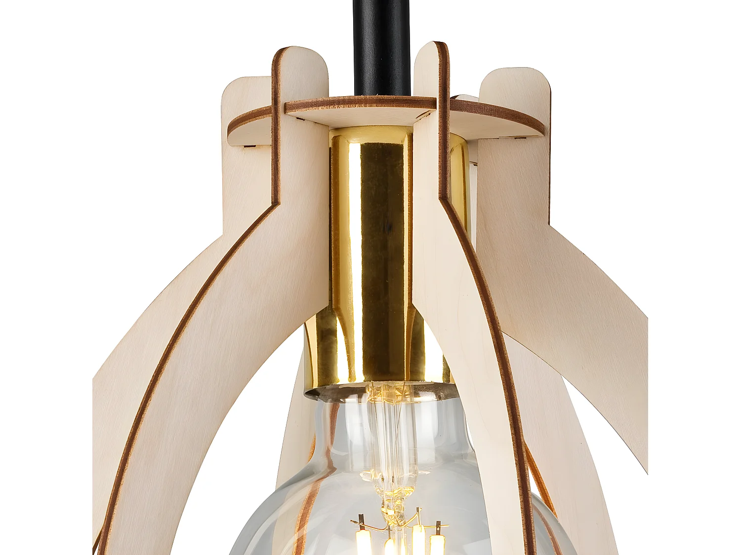 Candeeiro de Teto Lando, Castanho, 21x21x25 cm, Seven Design