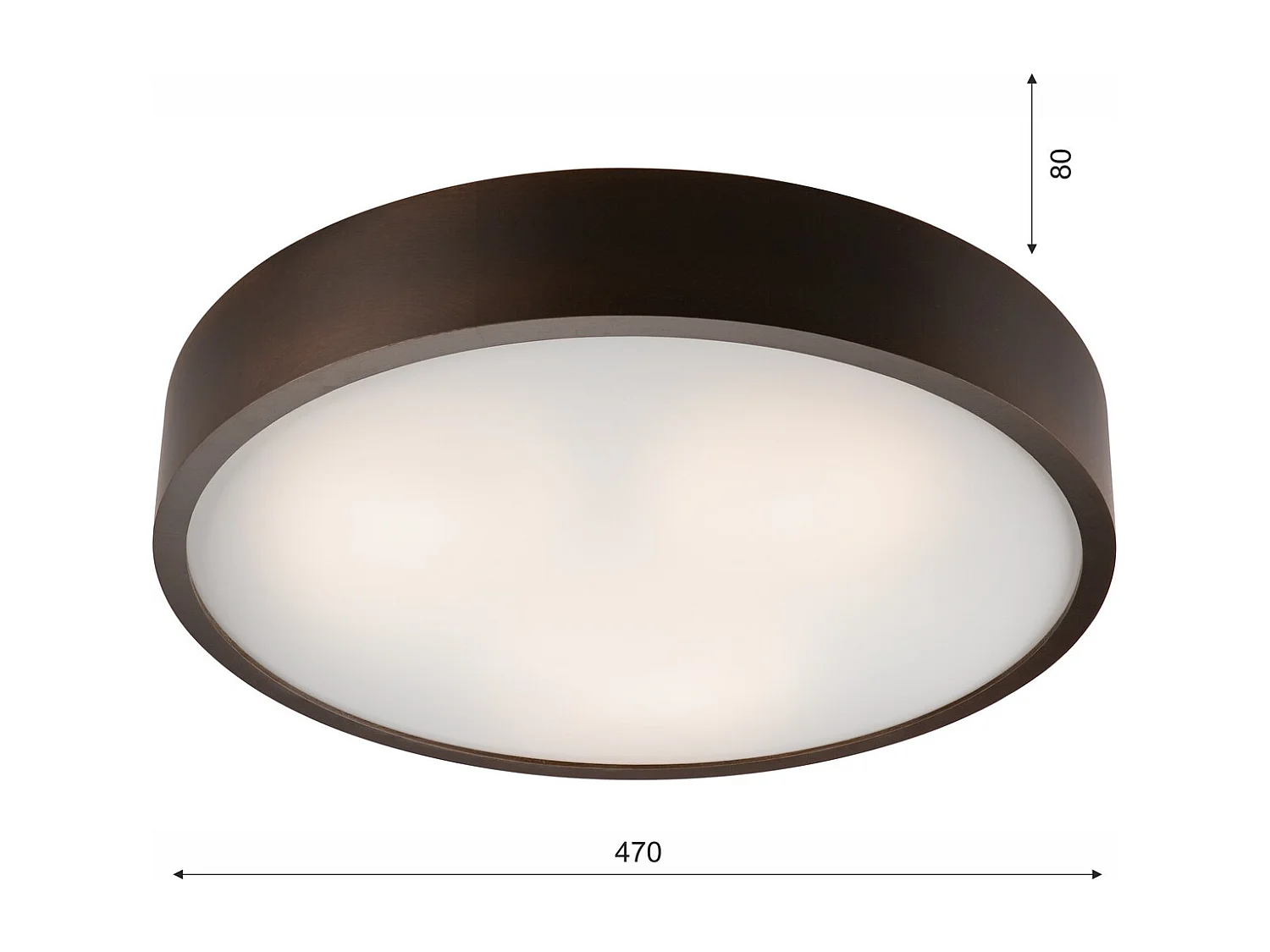 Candeeiro de Teto Eveline 15, Castanho, 8x47x47 cm, Seven Design