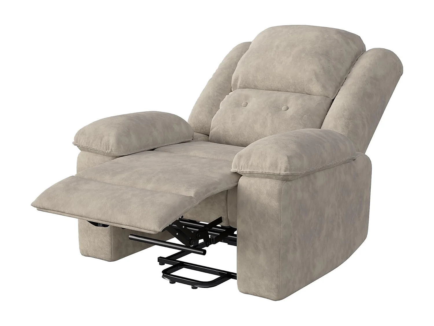 Fauteuil relax électrique en inclinable en Tissu - Girs - L93 x W102 x H106 cm - Gris 1