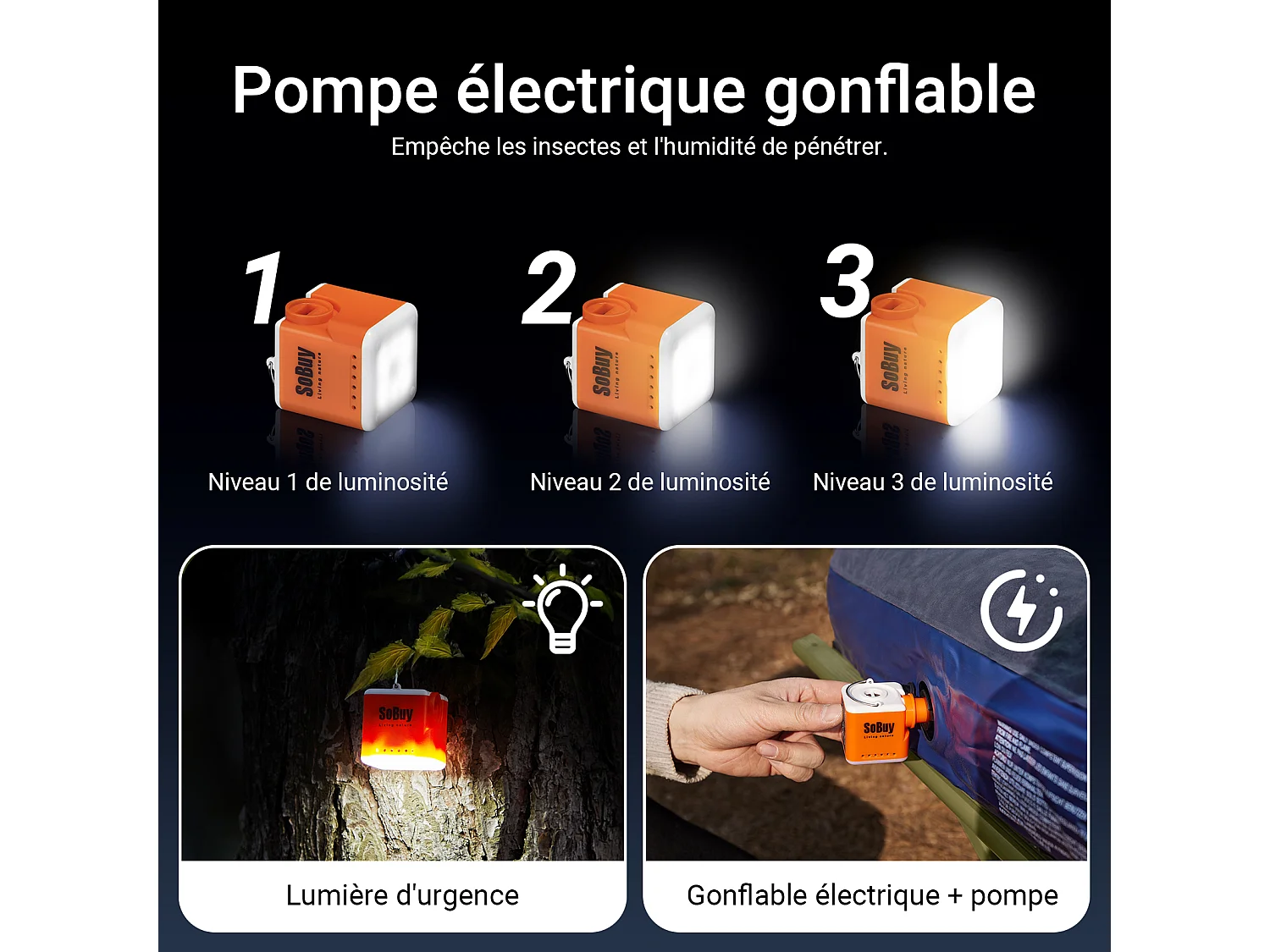 Sobuy ogs32-l-gr 4-in-1! 2-zits opklapbed opvouwbaar kampeerbed reiscamping met dak, slaapzak