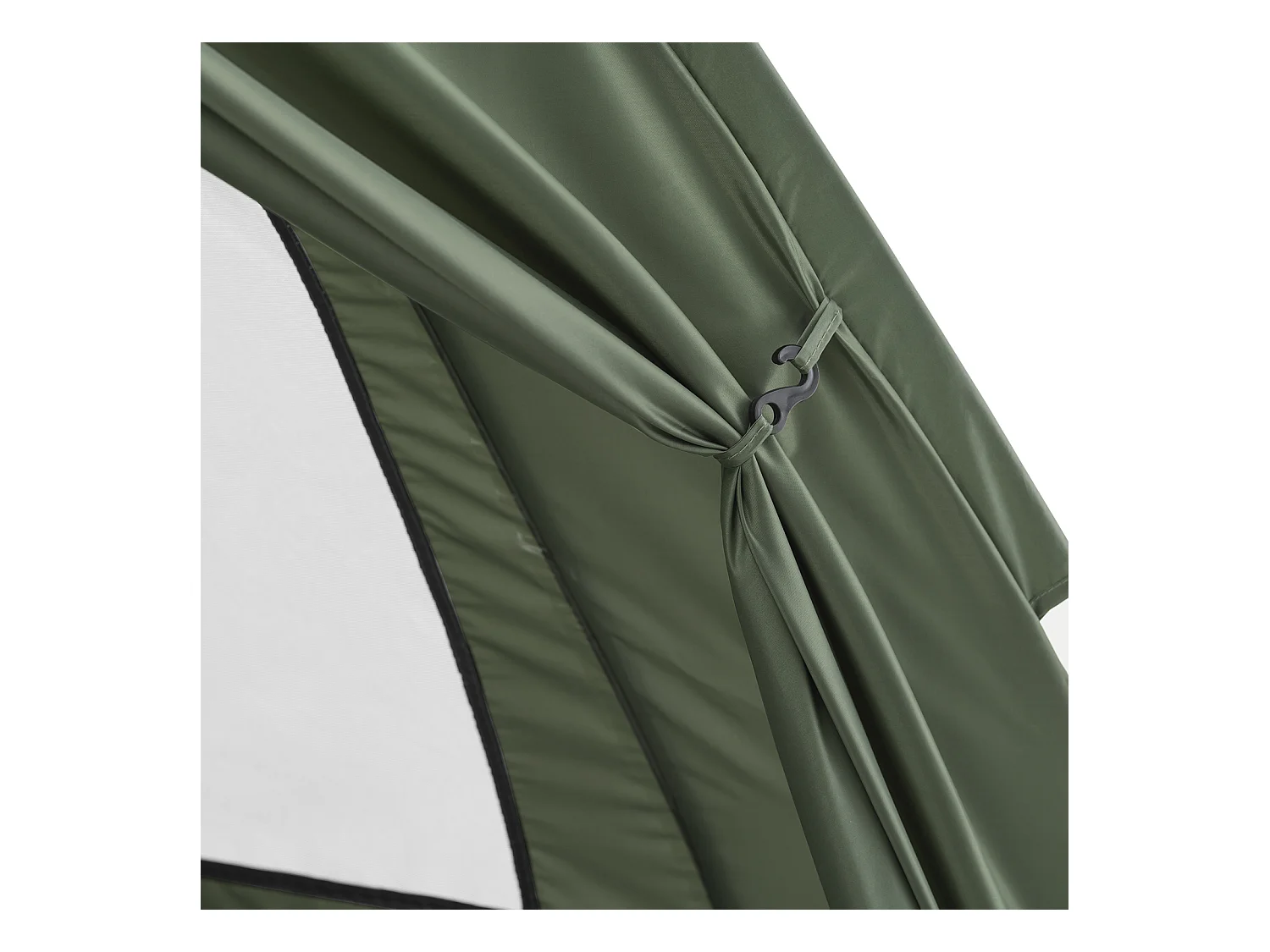 SoBuy Tente de Camping 4 en 1 Pliable Lit Surélevé, Toit, Sac de Couchage, Matelas Gonflable -1 Personne - Idéal pour Randonnée, Festival et Plein Air, OGS32-GR