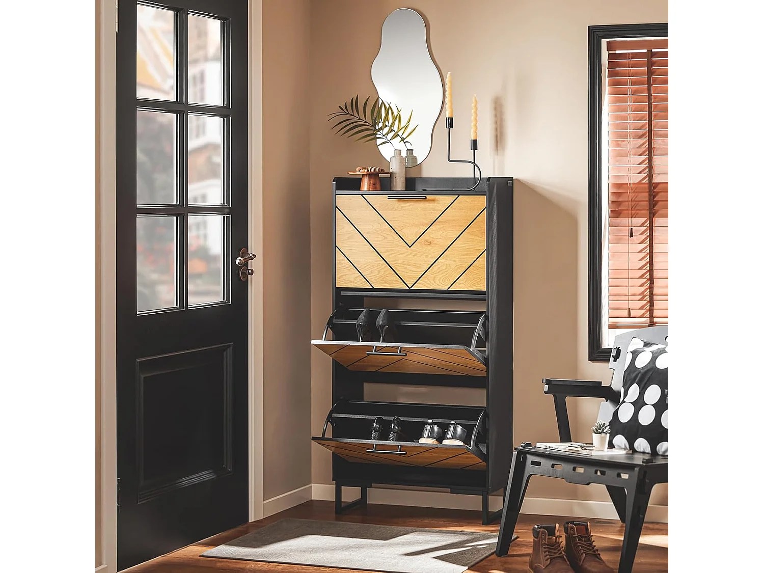 SoBuy armário de sapatos, Armário de sapatos estreito, armário para sapatos FSR164-SCH