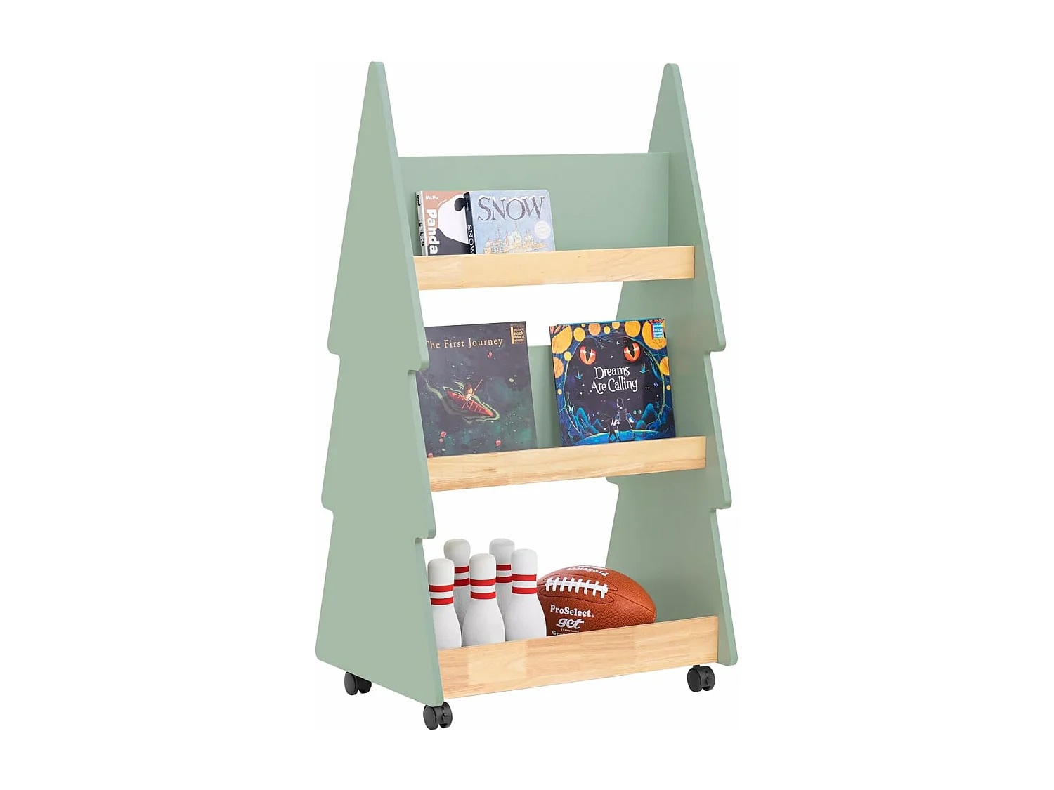 Librería Infantil para niños de 3 Estantes Estantería Infantil de Almacenamiento Organizador de Juguetes KMB99-H-GR SoBuy ES