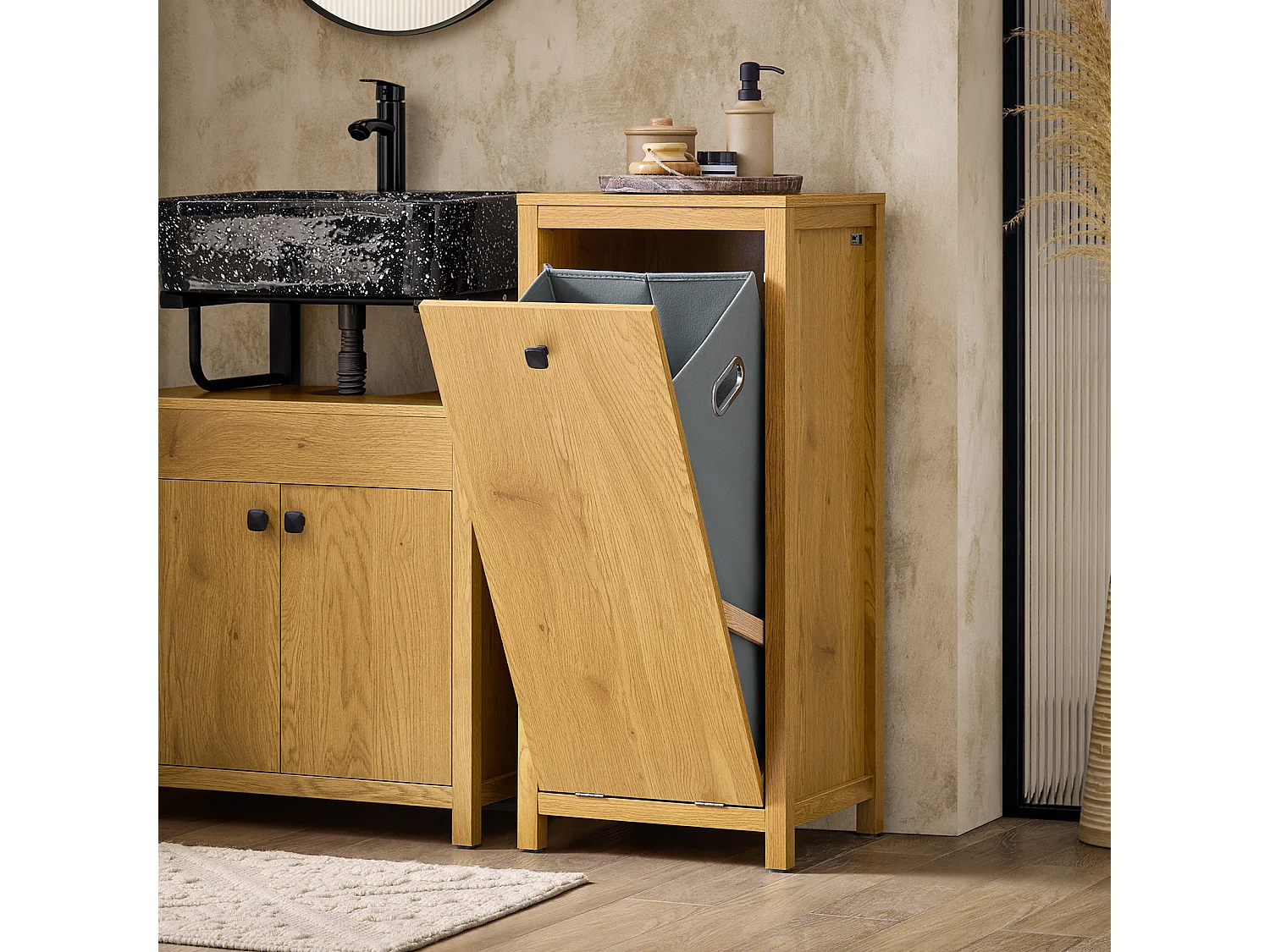 Mueble para Ropa Sucia Canasto para la Colada Amario BZR96-SN SoBuy ES