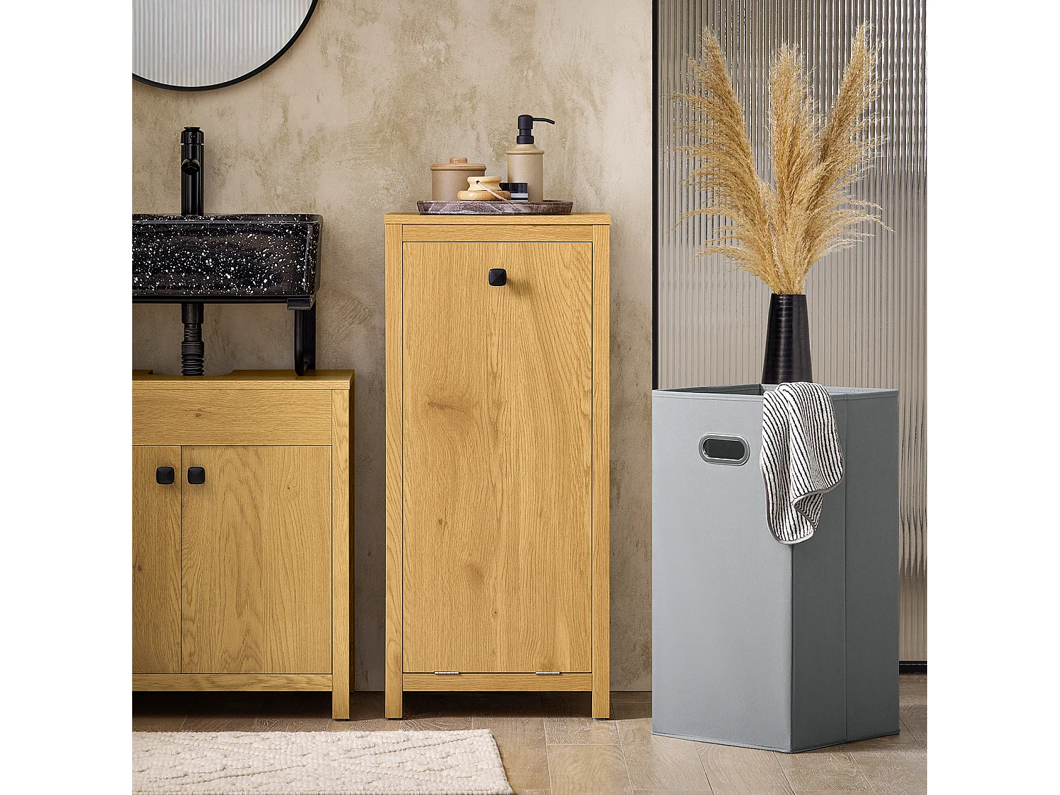 Mueble para Ropa Sucia Canasto para la Colada Amario BZR96-SN SoBuy ES