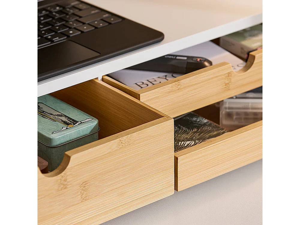 SoBuy BBF11-WN Monitorverhoger Ergonomische Monitorstandaard Universele Computer Monitor Houder Laptop of TV Screen