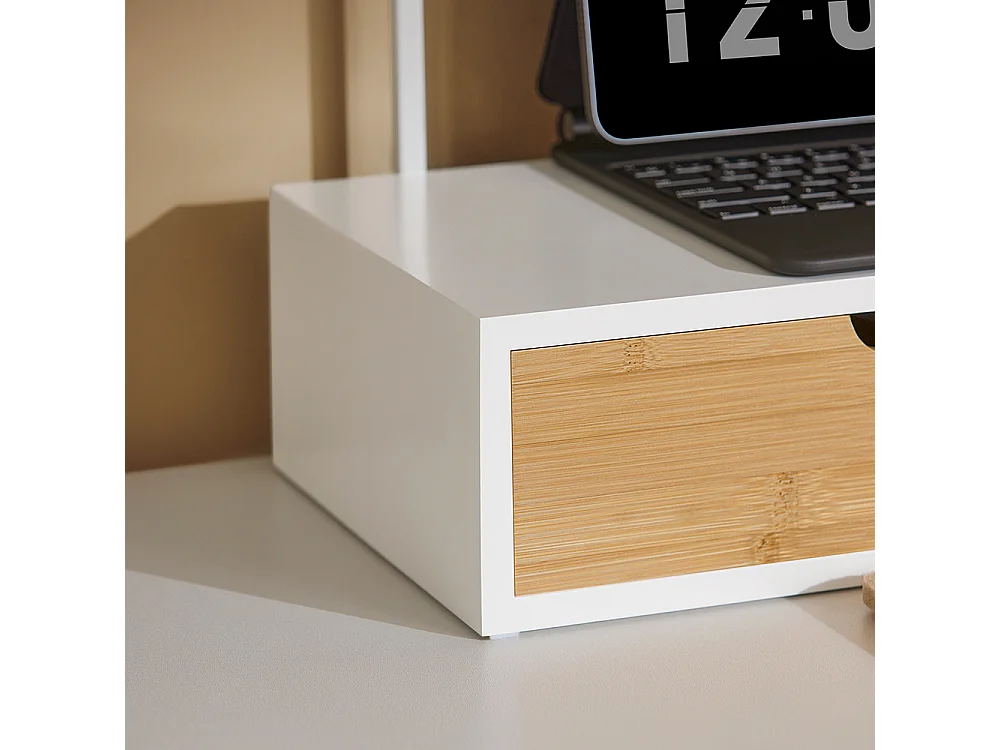 SoBuy BBF11-WN Monitorverhoger Ergonomische Monitorstandaard Universele Computer Monitor Houder Laptop of TV Screen