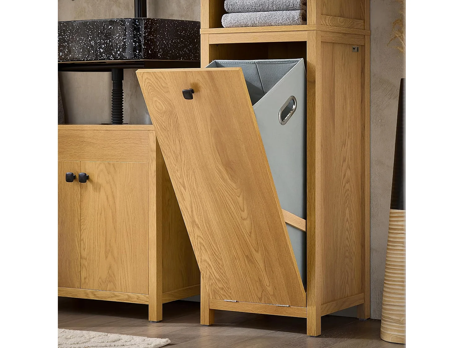 Mueble Columna de Baño Armario Alto para Baño BZR95-SN SoBuy ES