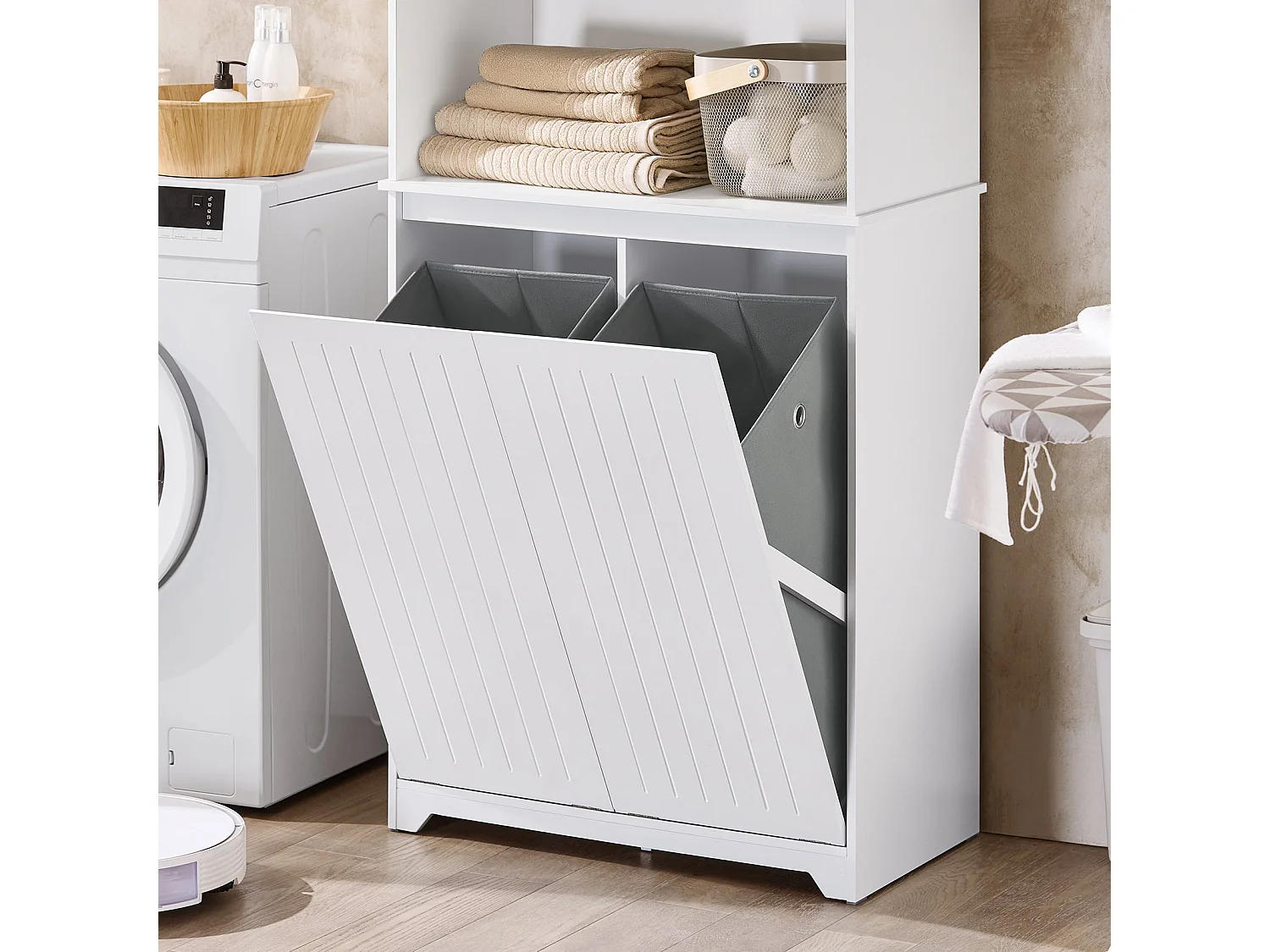 Mueble Columna de Baño Armario Alto para Baño BZR95-SN SoBuy ES