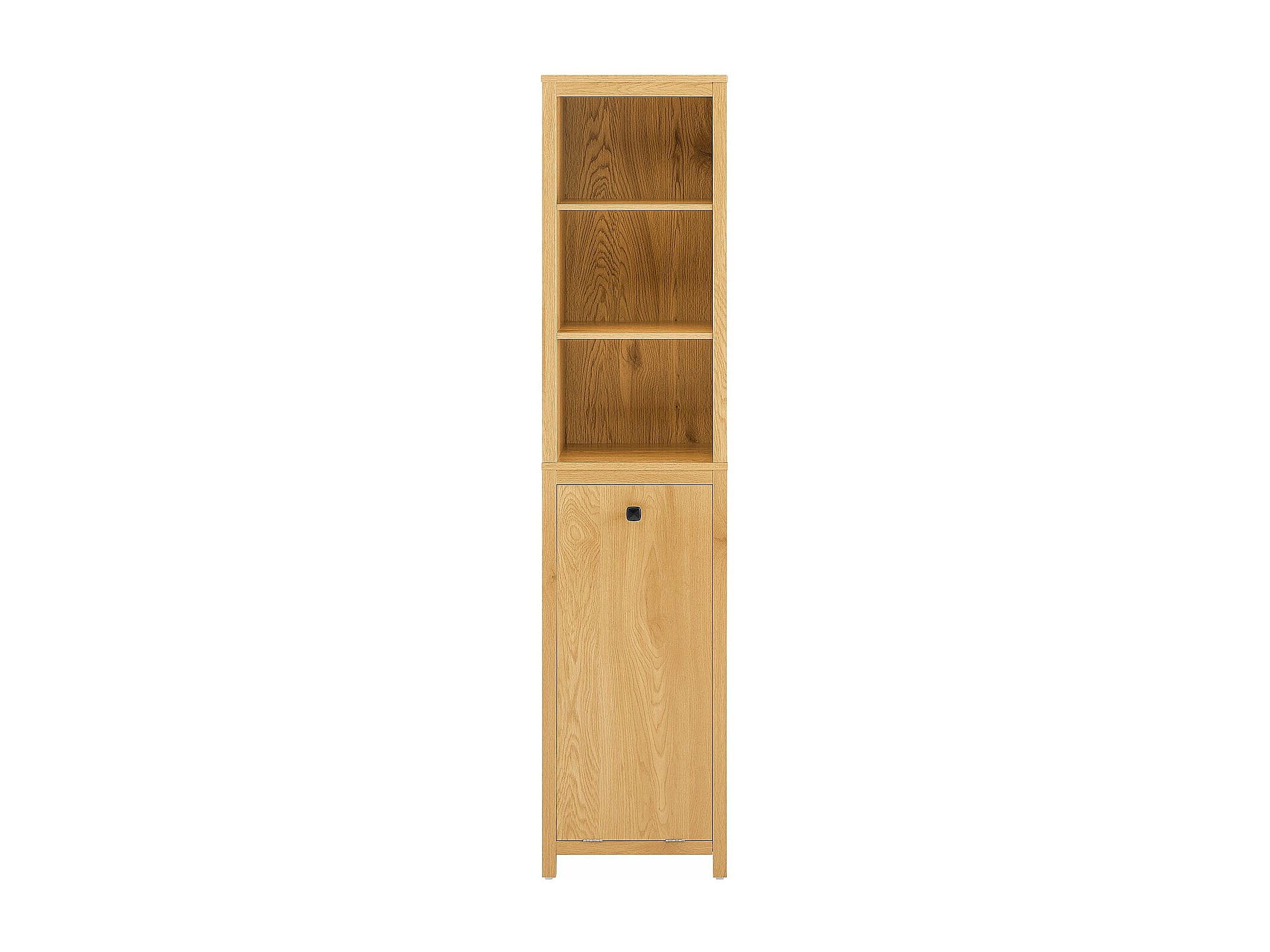 Mobiletto Da Bagno Con Cesto Portabiancheria - 78x35x172 Cm, MDF Verniciato Resistente All'umidità, Ripiani Regolabili - Ampio Spazio Organizzativo