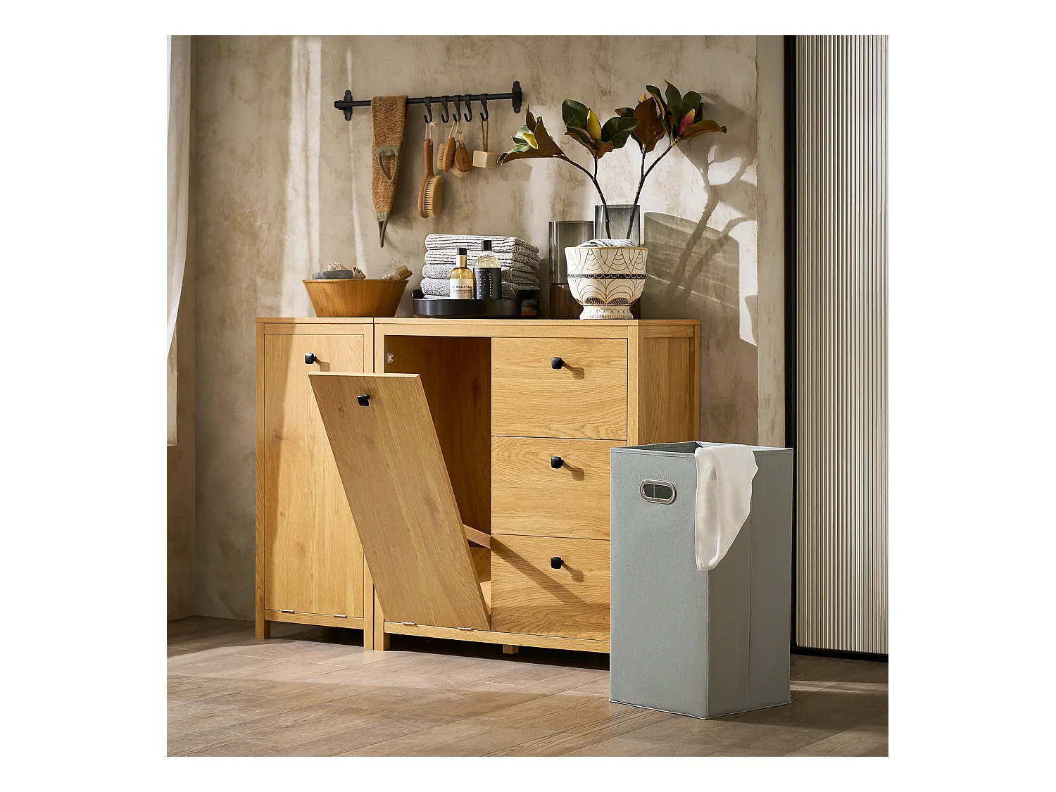 SoBuy armário alto de banheiro, armário alto para banheiro, armário de banheiro BZR97-SN