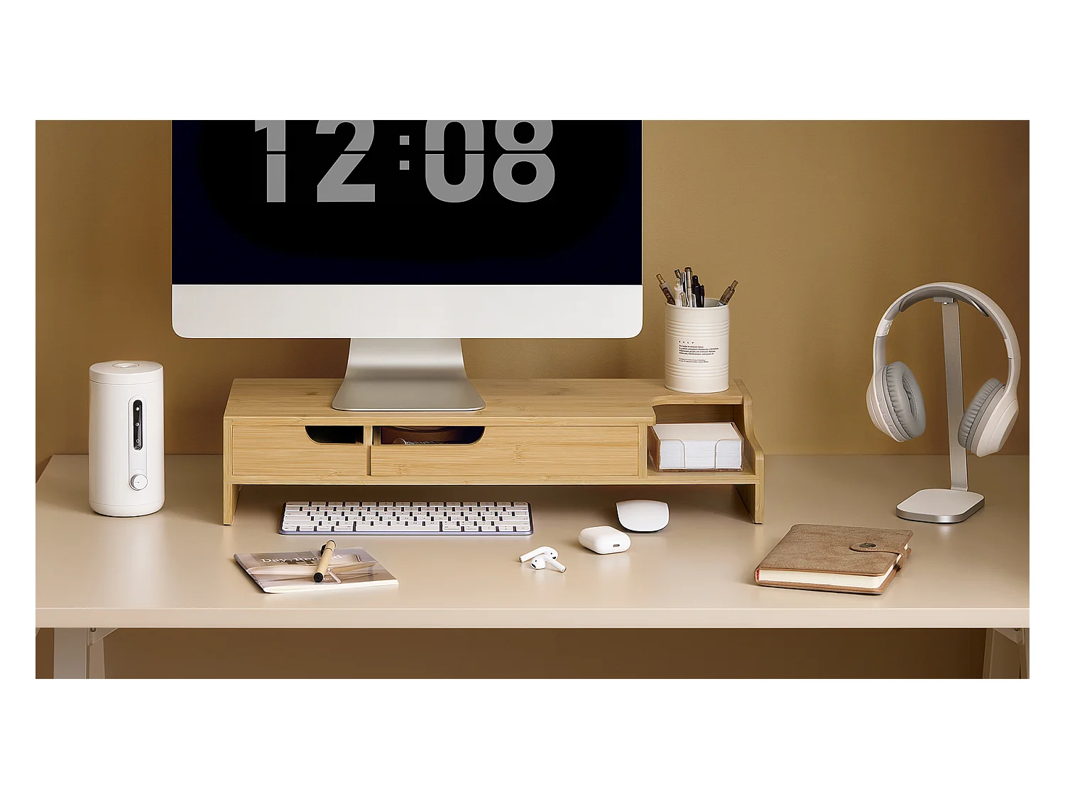 Stojak na monitor z 2 szufladami BBF12-N