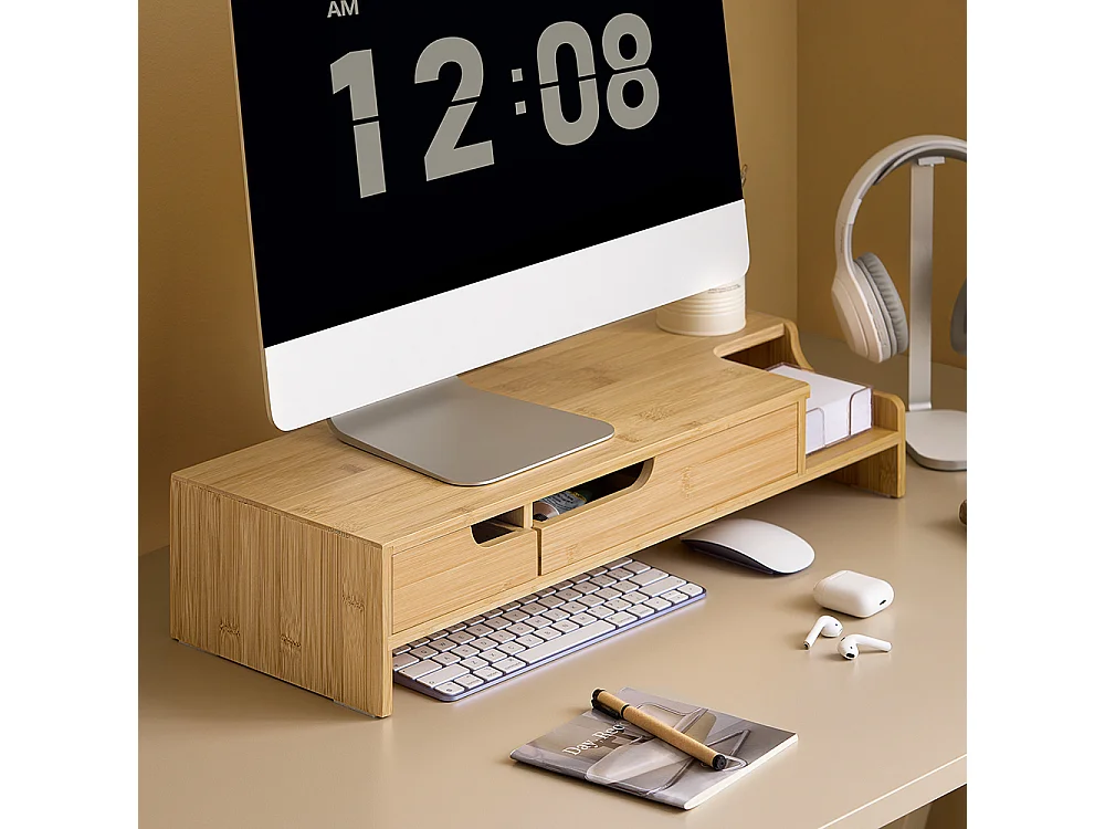 Stojak na monitor z 2 szufladami BBF12-N