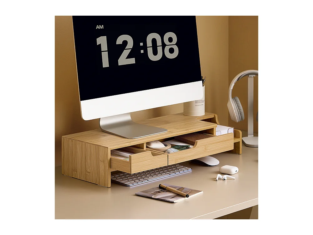 Stojak na monitor z 2 szufladami BBF12-N