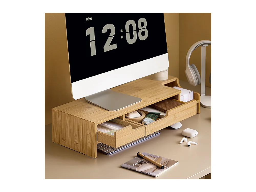 Stojak na monitor z 2 szufladami BBF12-N