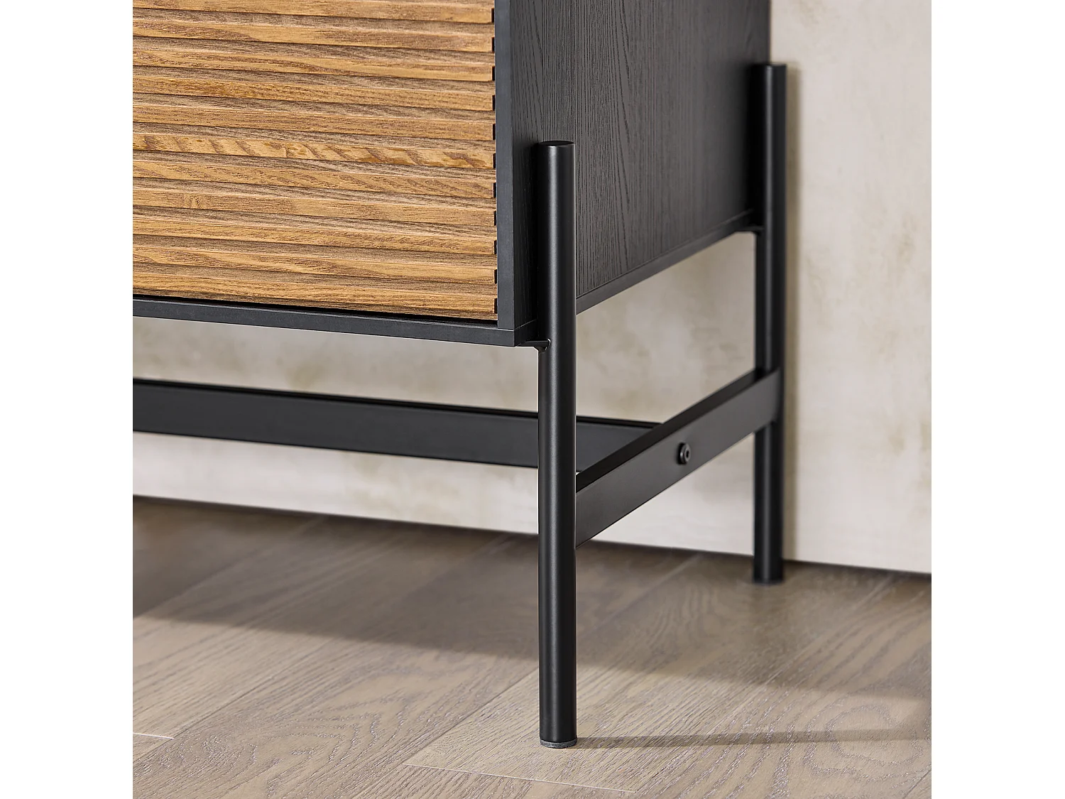 SoBuy HFSB03-SCH Buffet de Cuisine, Armoire de Cuisine, Vaisselier Cuisine, avec 3 Compartiments Ouverts, 84 x 40 x 132 cm