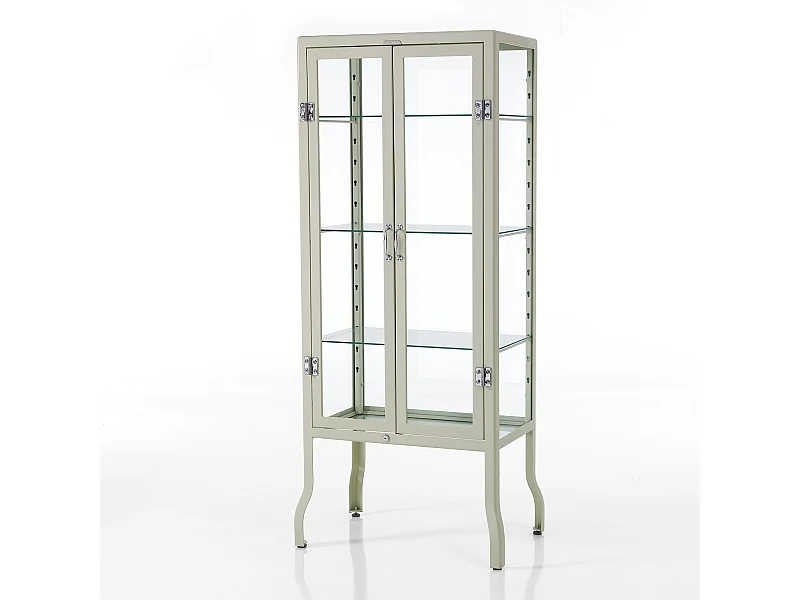 Vitrine haute 2 portes EDEN WHITE