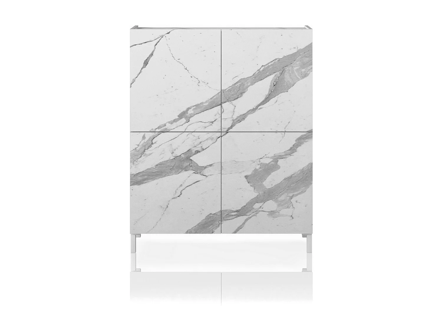 Meuble haut BURHAM WHITE MARBLE
