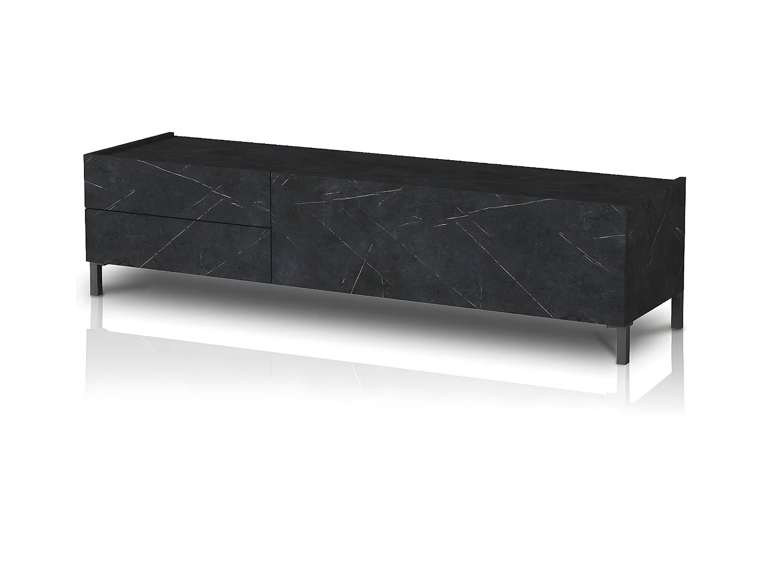 Meuble TV BURHAM BLACK MARBLE