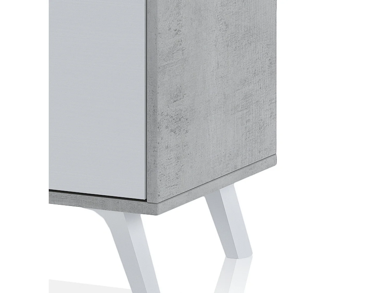 Mueble porta TV moderno de madera acabado cemento y alerce Brixton