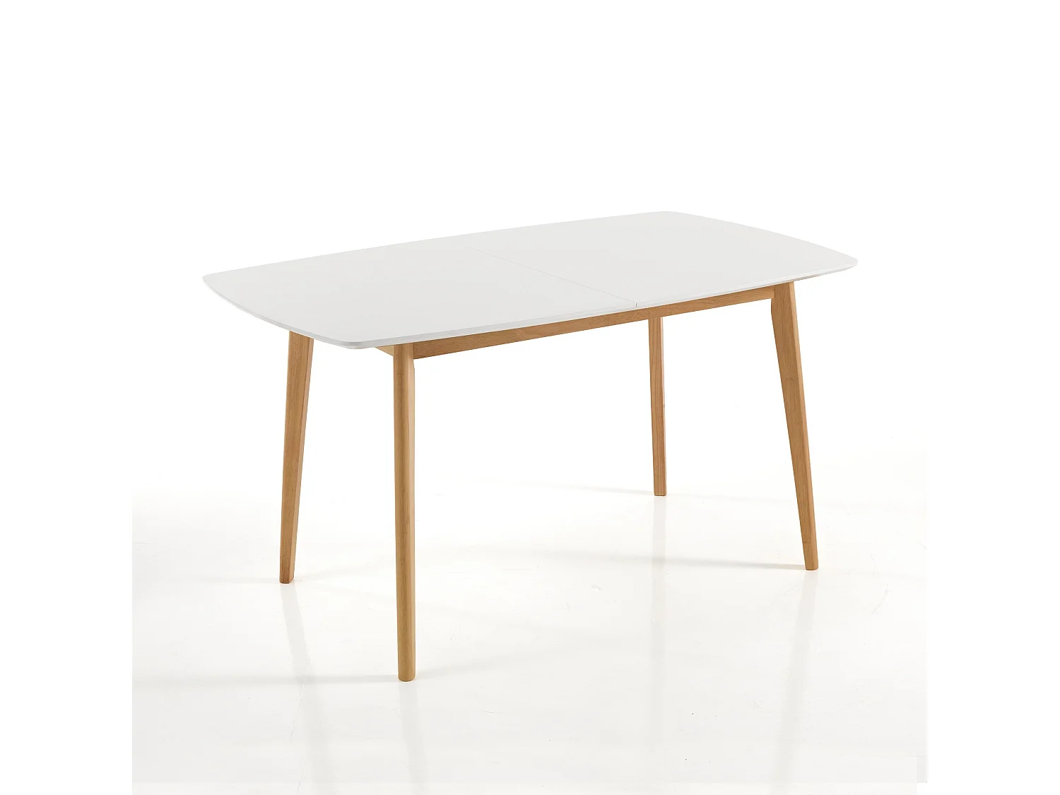Table extensible CAYER WHITE / WOOD