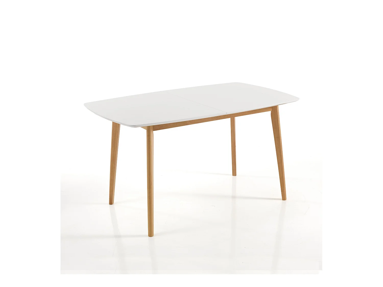 Table extensible CAYER WHITE / WOOD