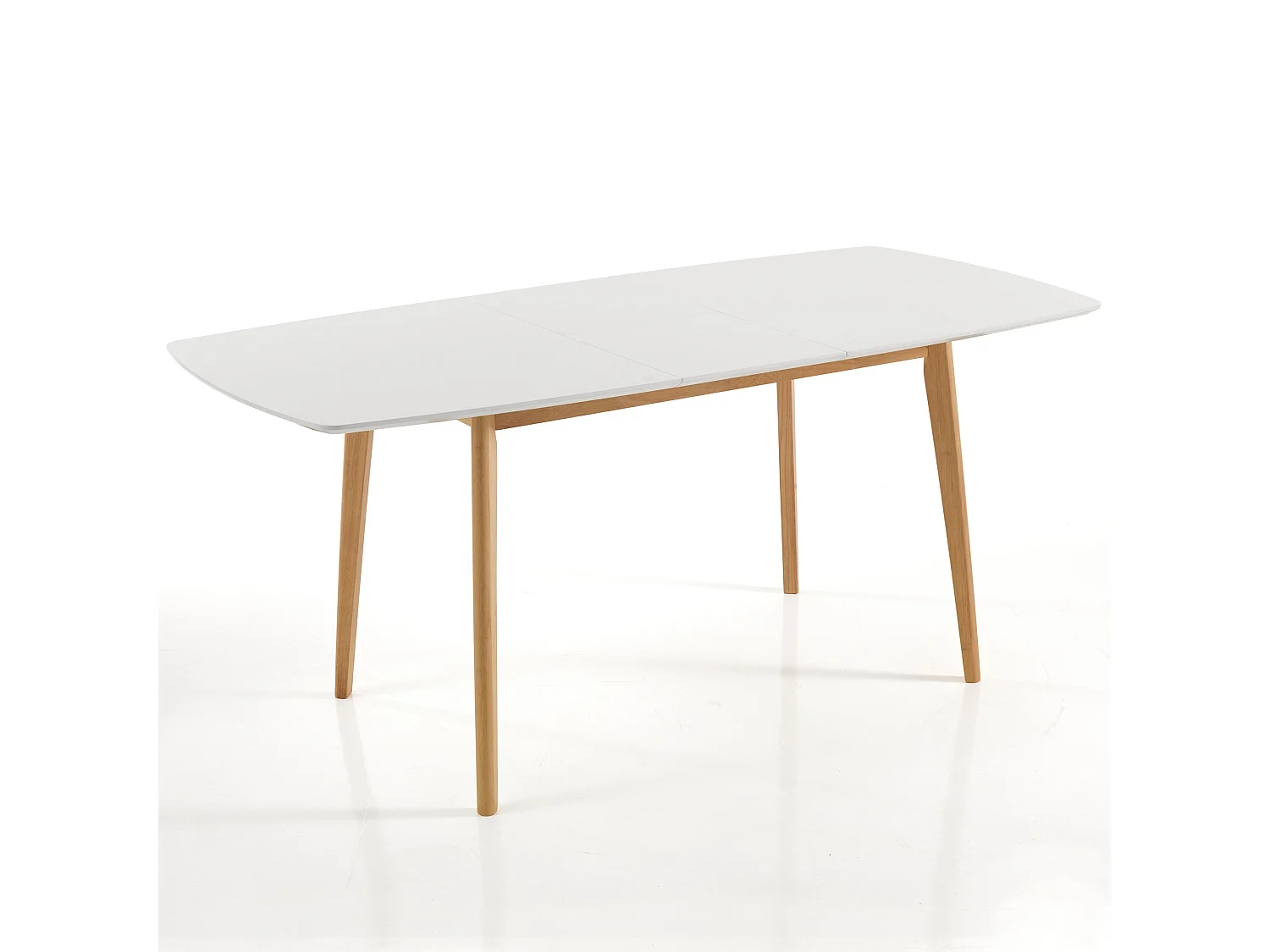 Tavolo allungabile CAYER WHITE / WOOD