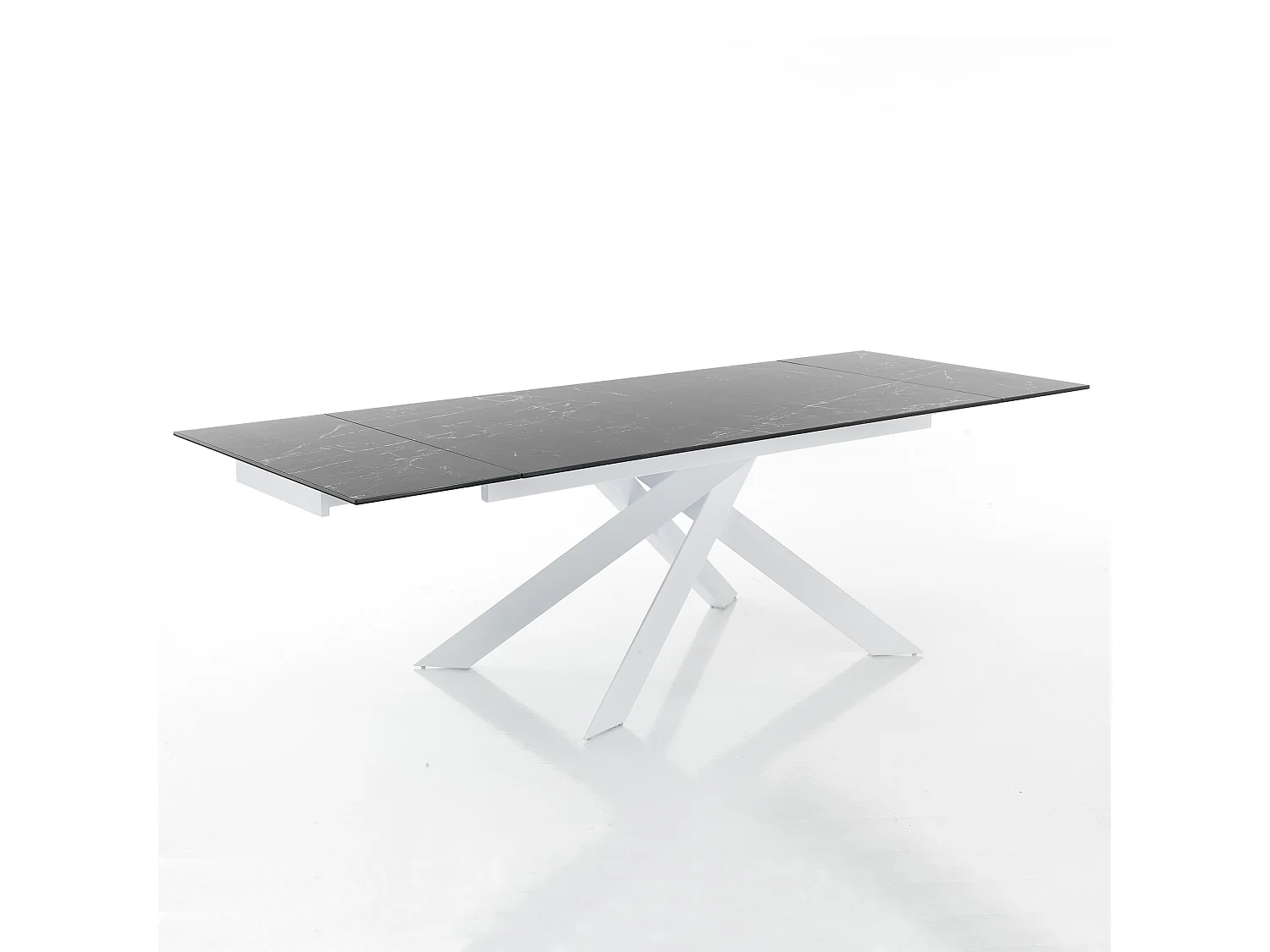 Mesa extensible LUNDY MATT BLACK MARBLE