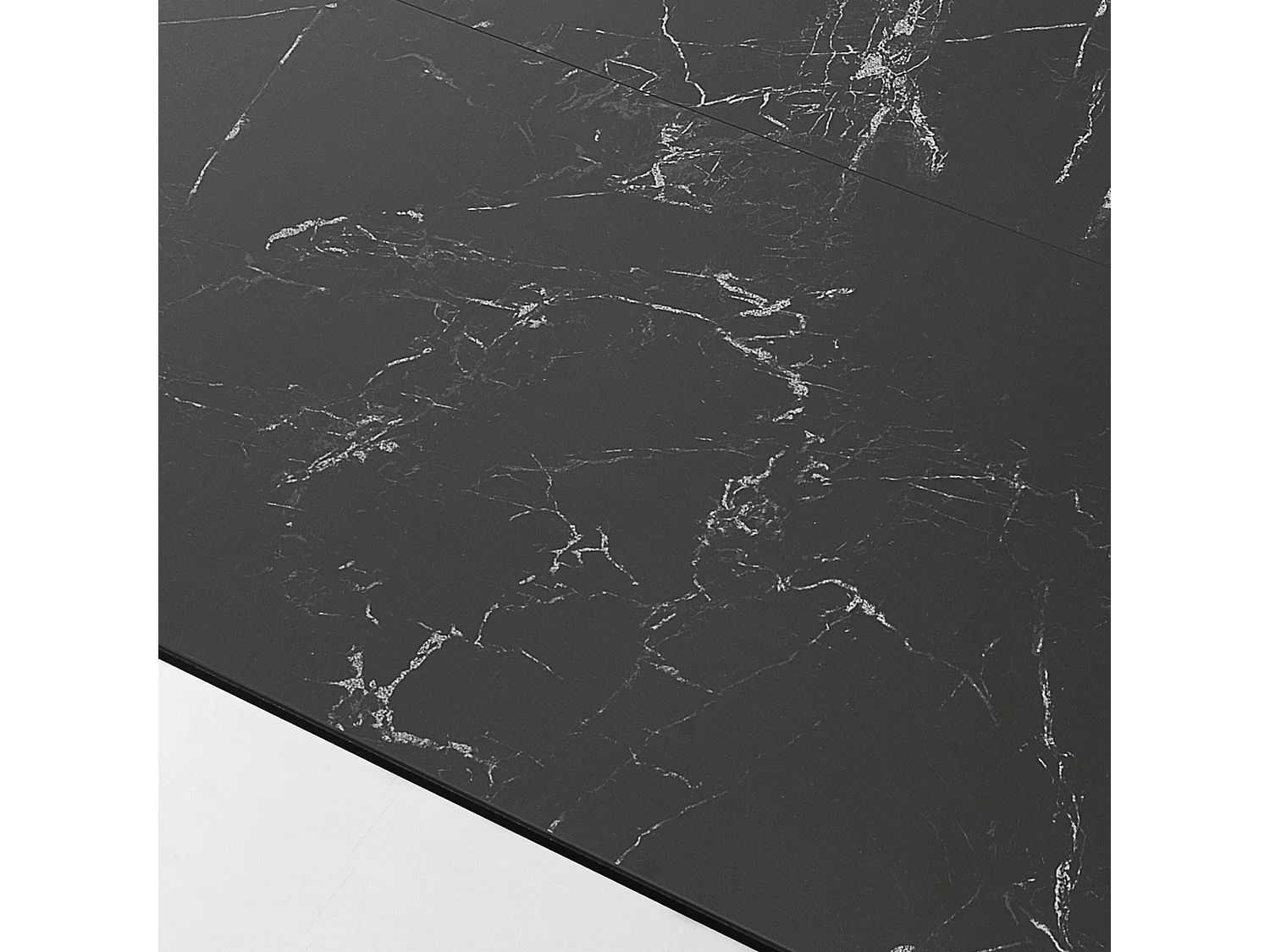 Mesa extensible LUNDY MATT BLACK MARBLE