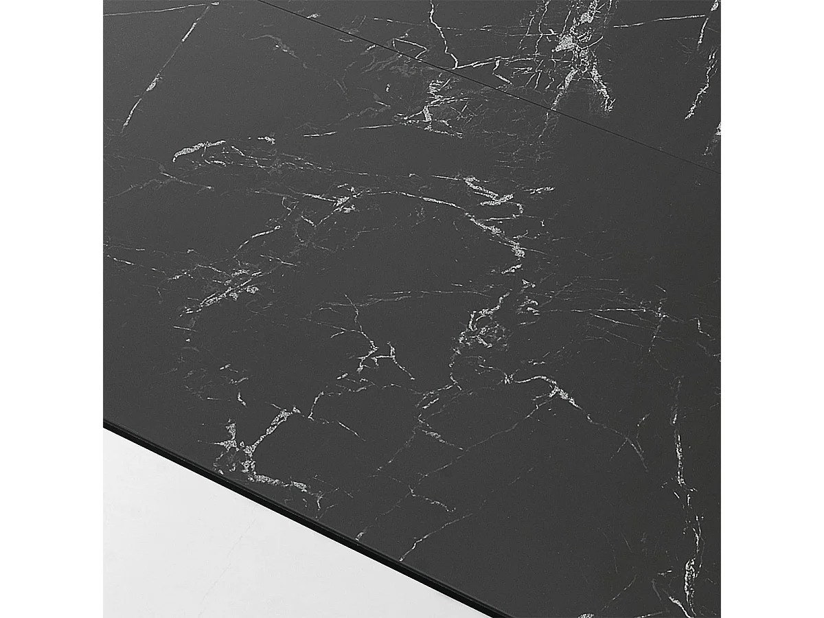 tavolo allungabile LUNDY MATT BLACK MARBLE