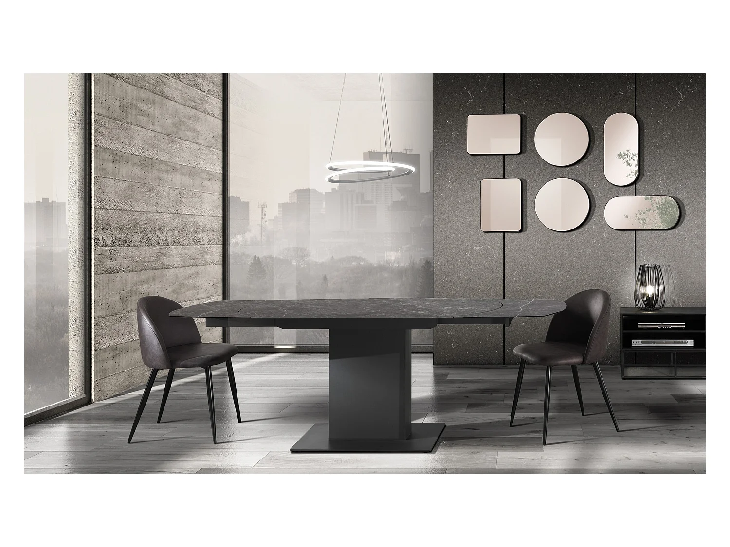 Mesa extensible MOORE MARBLE-A