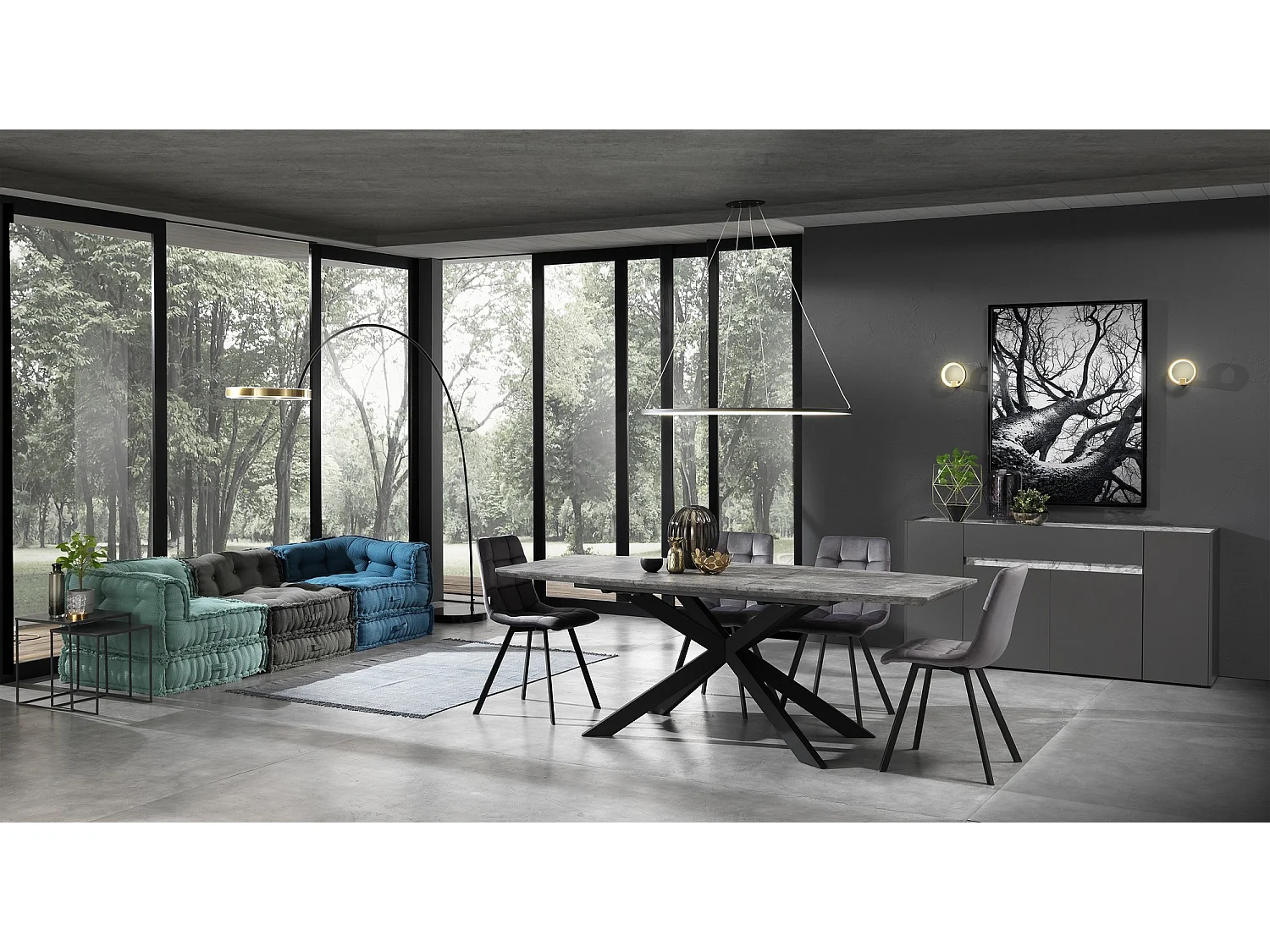 Tavolo allungabile QUEENS CEMENT