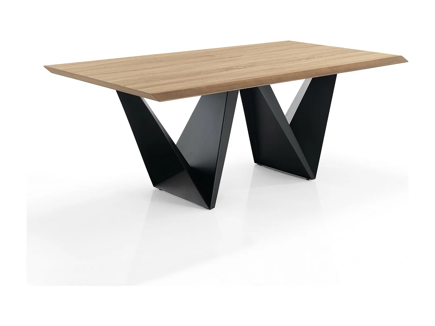 Tavolo da pranzo 200x100cm moderno con base geometrica 8 posti Dabliu