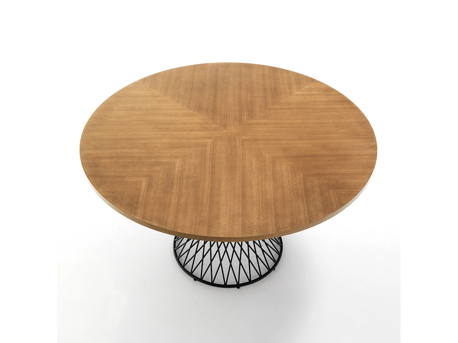 Tavolo rotondo da pranzo in legno e metallo moderno Joyce