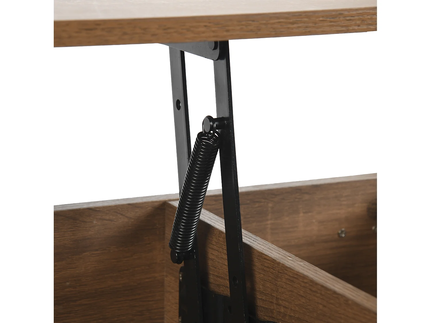 URBAN MEUBLE Table basse avec plateau relevable effet bois et marron 96*50CM