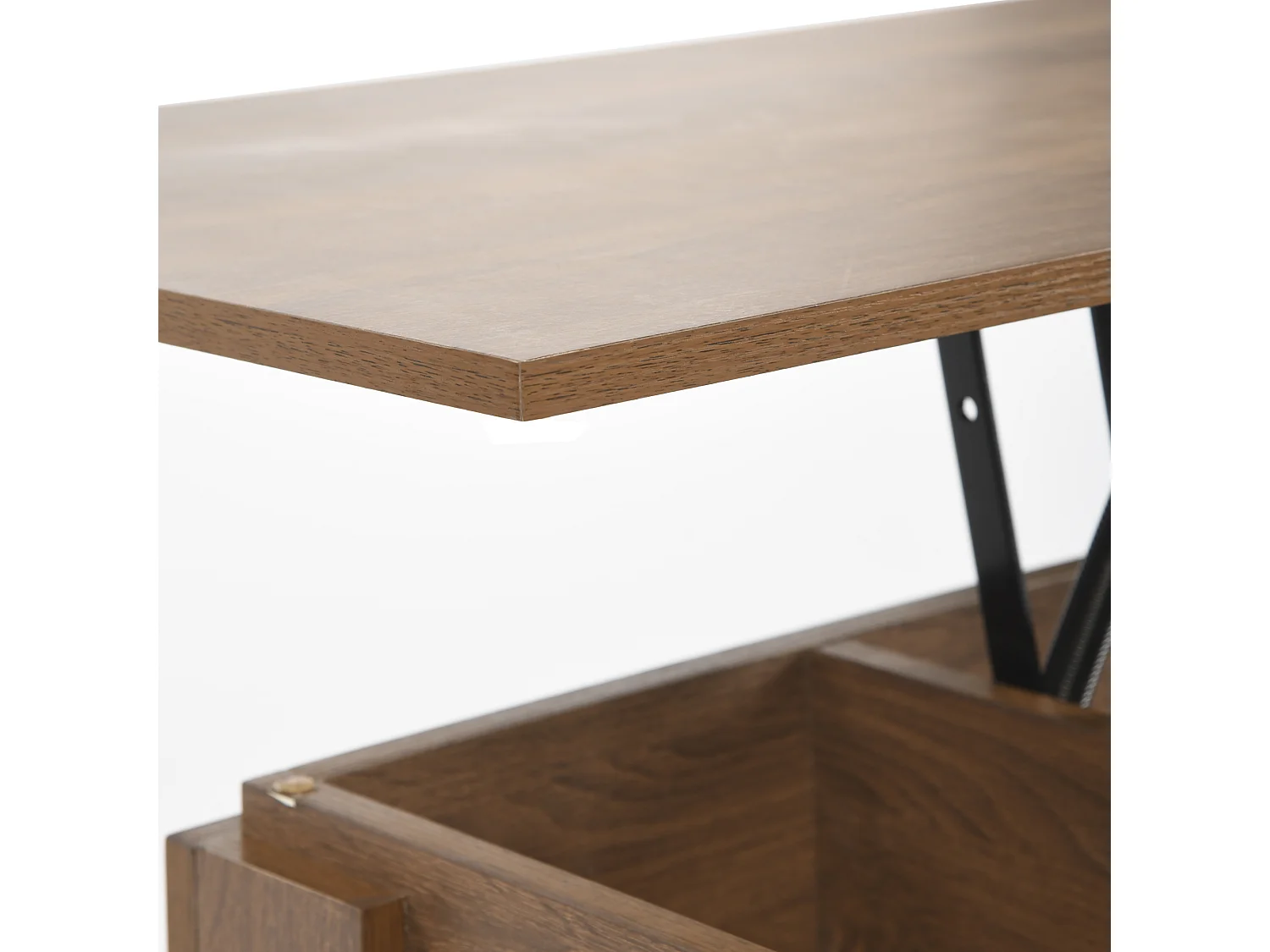 URBAN MEUBLE Table basse avec plateau relevable effet bois et marron 96*50CM