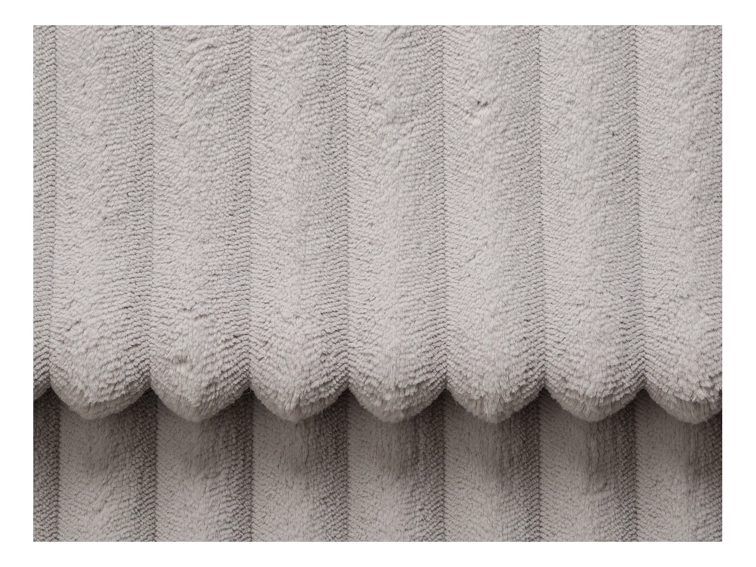 Sofá cama de 3 plazas de apertura rápida de pana en gris claro - Cama de 140 cm - Colchón de 18 cm LORETO