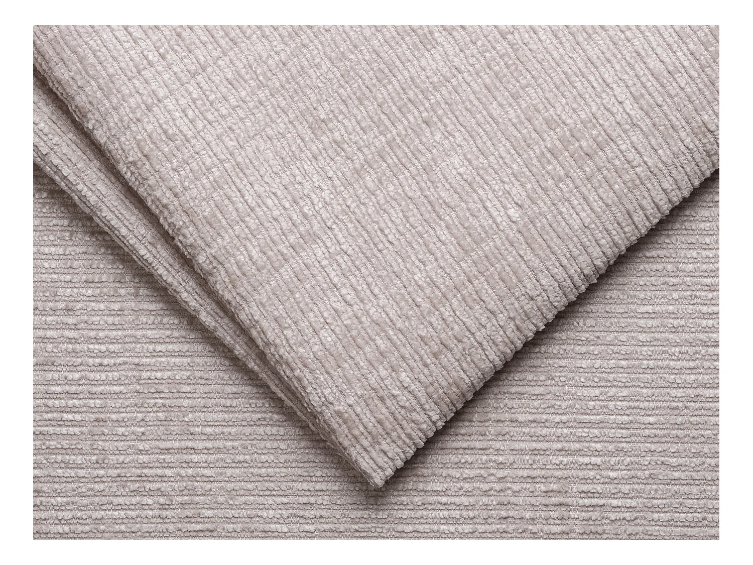 Canapé 3 places convertible express en tissu chenille taupe - Couchage 140 cm - Matelas 18 cm LORETO