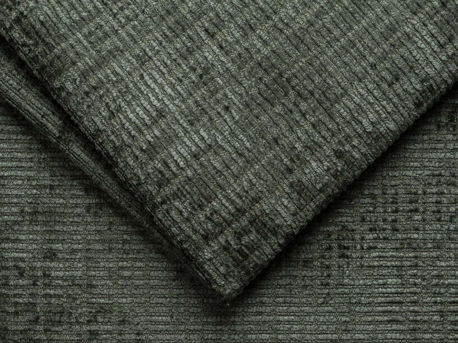 Schlafsofa mit Matratze 3-Sitzer - Chenille-Stoff - Grün - Liegefläche 140 cm - Matratze 14 cm - LORETO